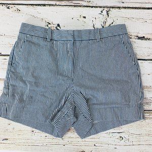 Gap Women's Shorts Blue White Denim Stripe 4